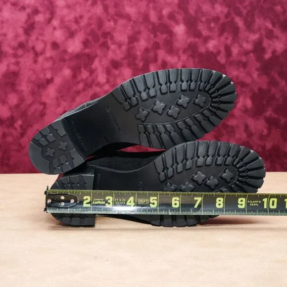 La Canadienne Women Holt Black Waterproof Suede Block Heel Dress Boots sz 9 - Picture 7 of 8